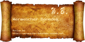 Wermescher Benedek névjegykártya